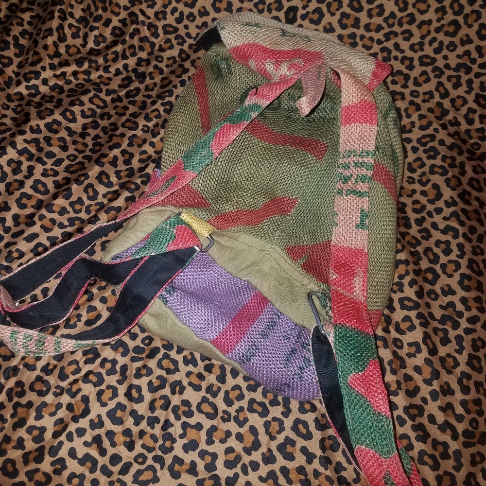 Boho Jute Backpack Made In Nepal - Picture 5 of 5